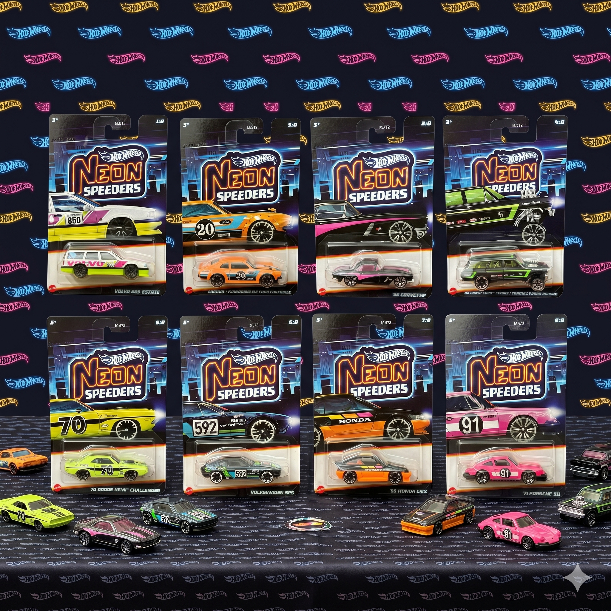 Hot Wheels | Neon Speeders Set of 10