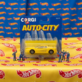Mattel Corgi AutoCity Corgi on Base - Ferrari Testarossa Yellow (Rare)
