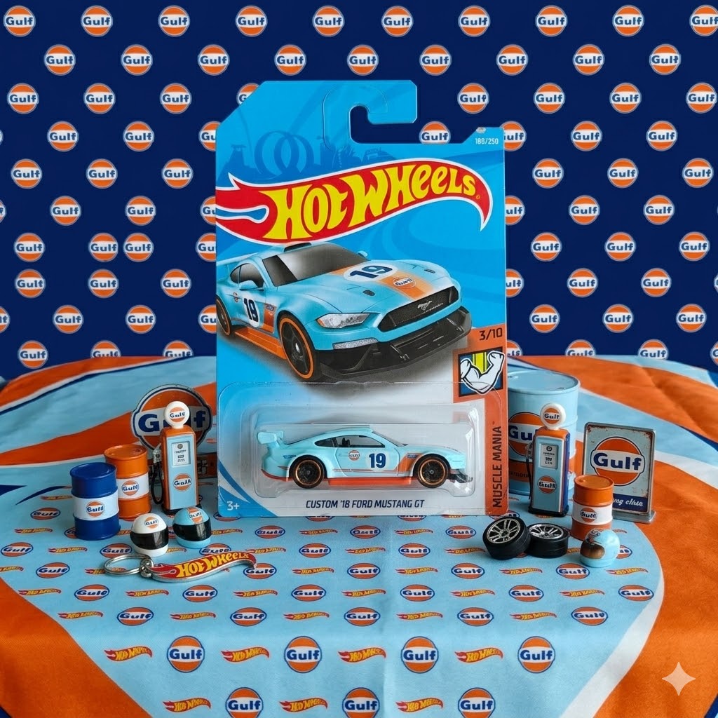 Hot Wheels | Custom 18 Ford Mustang GT (Gulf)