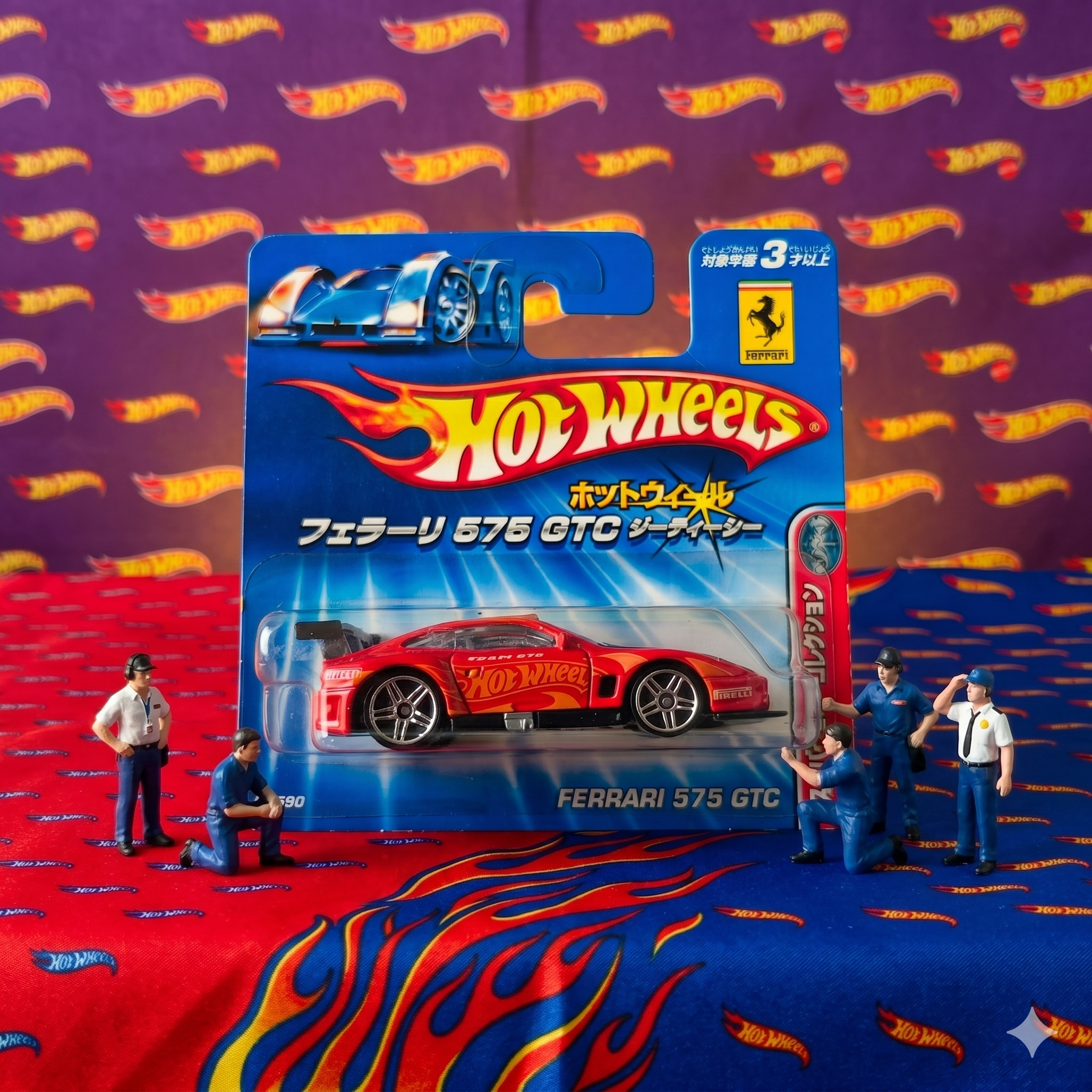 Hot Wheels Mainline Ferrari 575 GTC - Japan Short Card