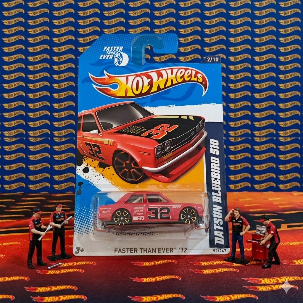 Hot Wheels Mainline Datsun Bluebird 510 Faster than Ever