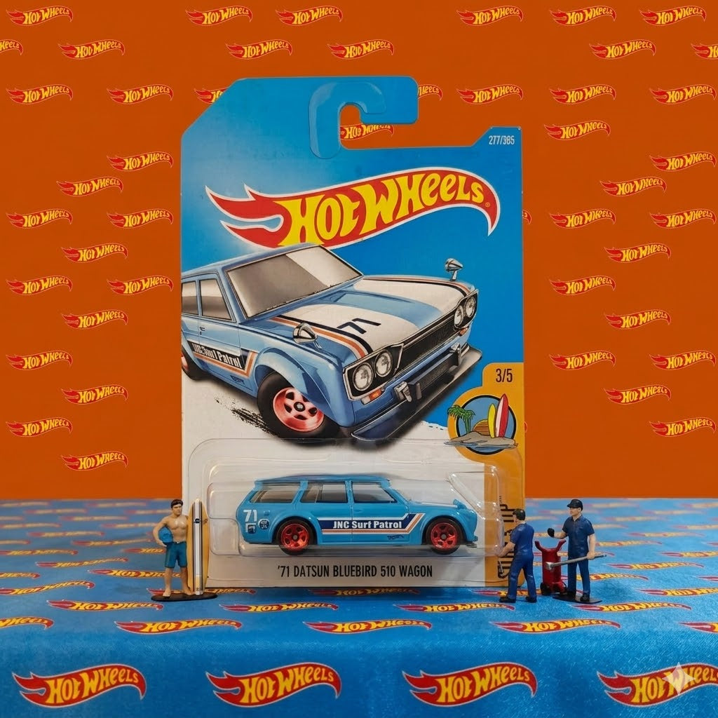 Hot Wheels Mainline 71 Datsun Bluebird 510 Wagon Surfs Up