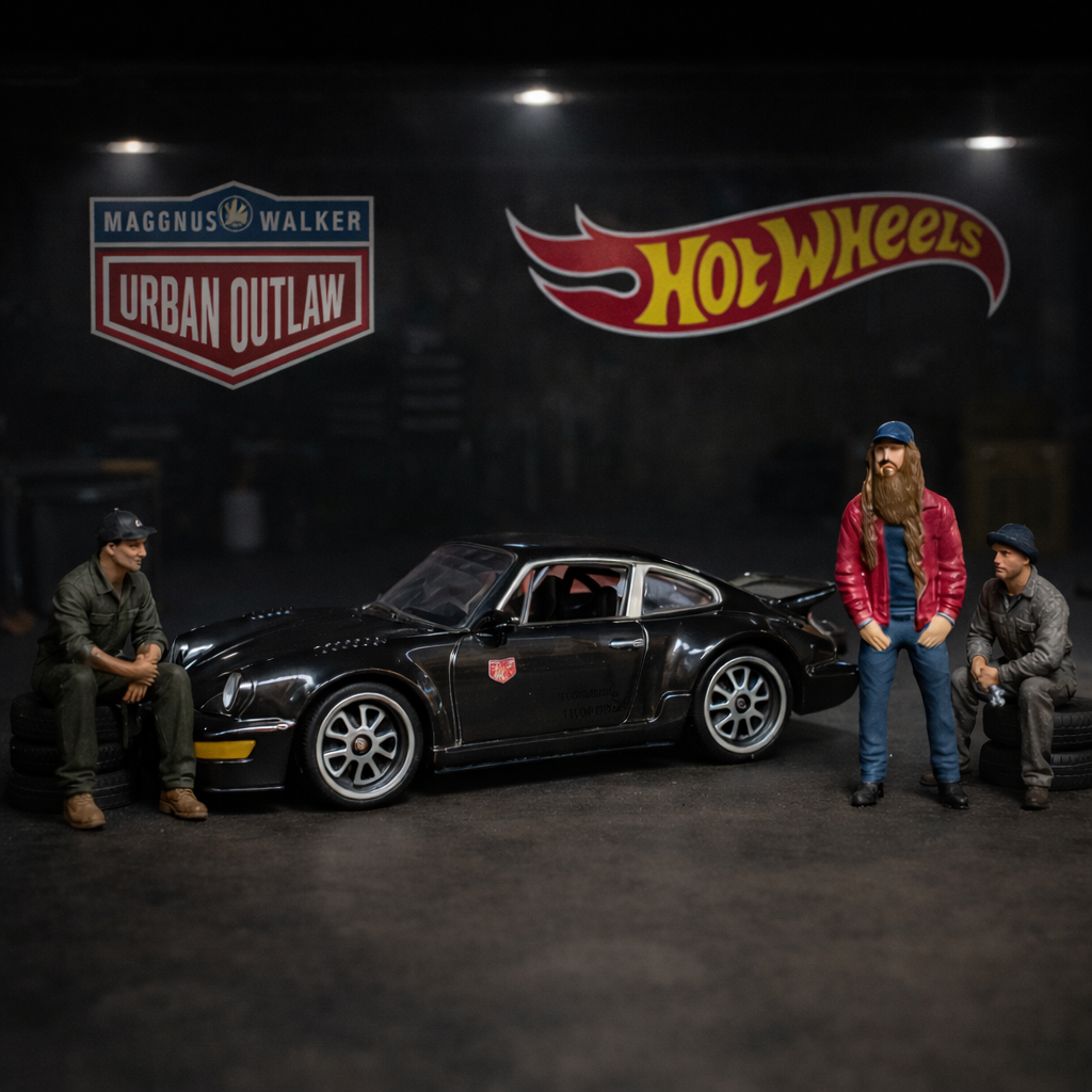 Hot Wheels | Magnus Walker Urban Outlaw Porsche 964 with Figurine