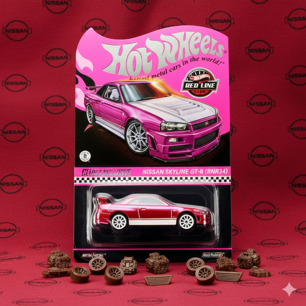 Hot Wheels | RLC - Nissan Skyline GT-R (BNR34) (Pink)