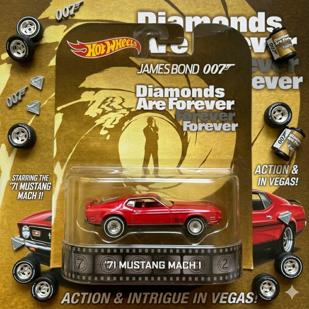 Retro - 007 Diamonds are Forever - 71 Mustang Mach 1