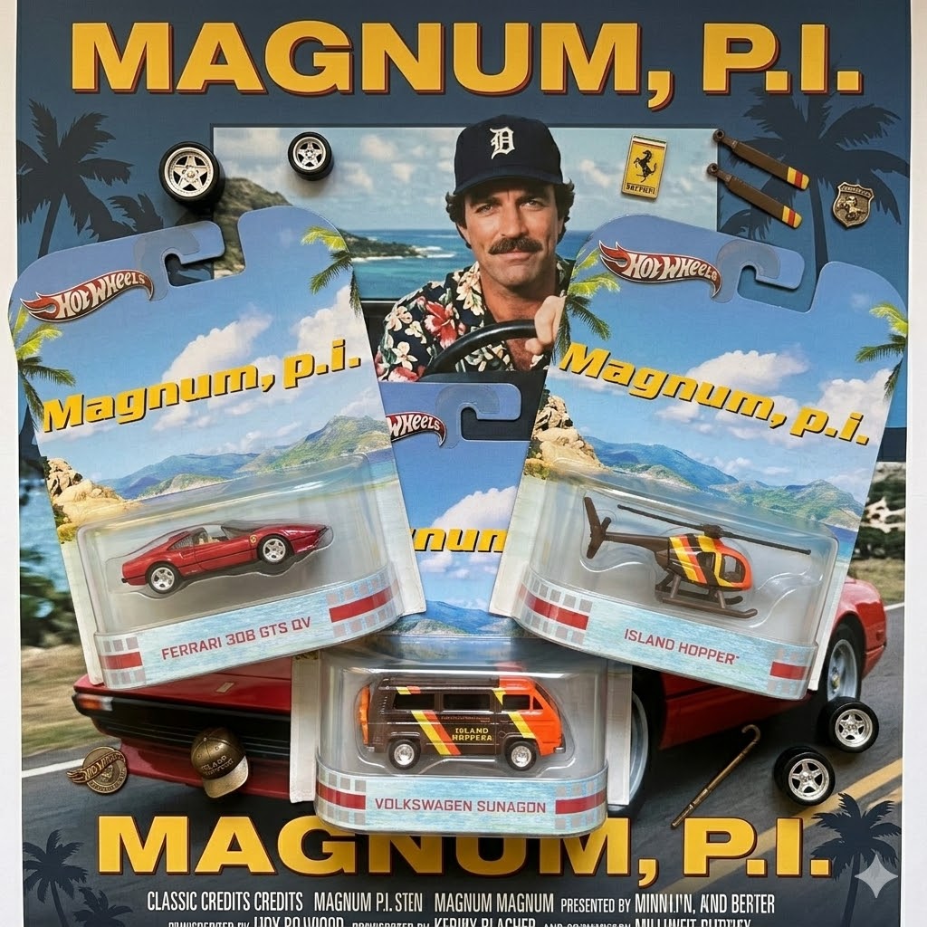 Retro - Magnum Pi - Set of three (Read Description)