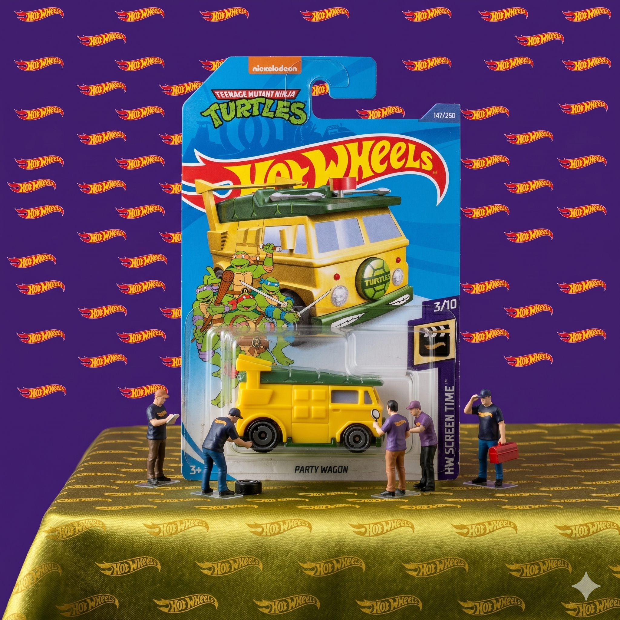 Hot Wheels Mainline Party Wagon Ninga Turtles