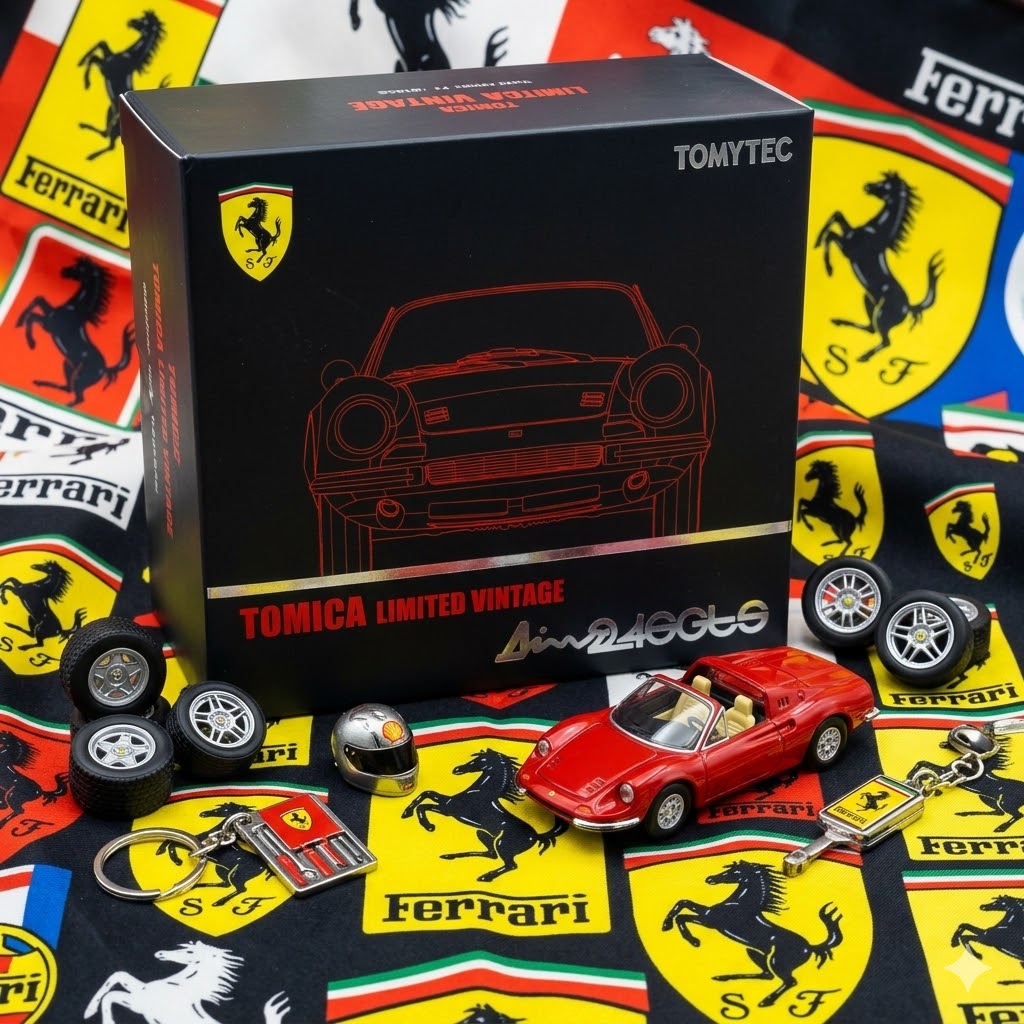 Tomica Limited Vintage Neo - Ferrari Dino 246 GTS (Red)