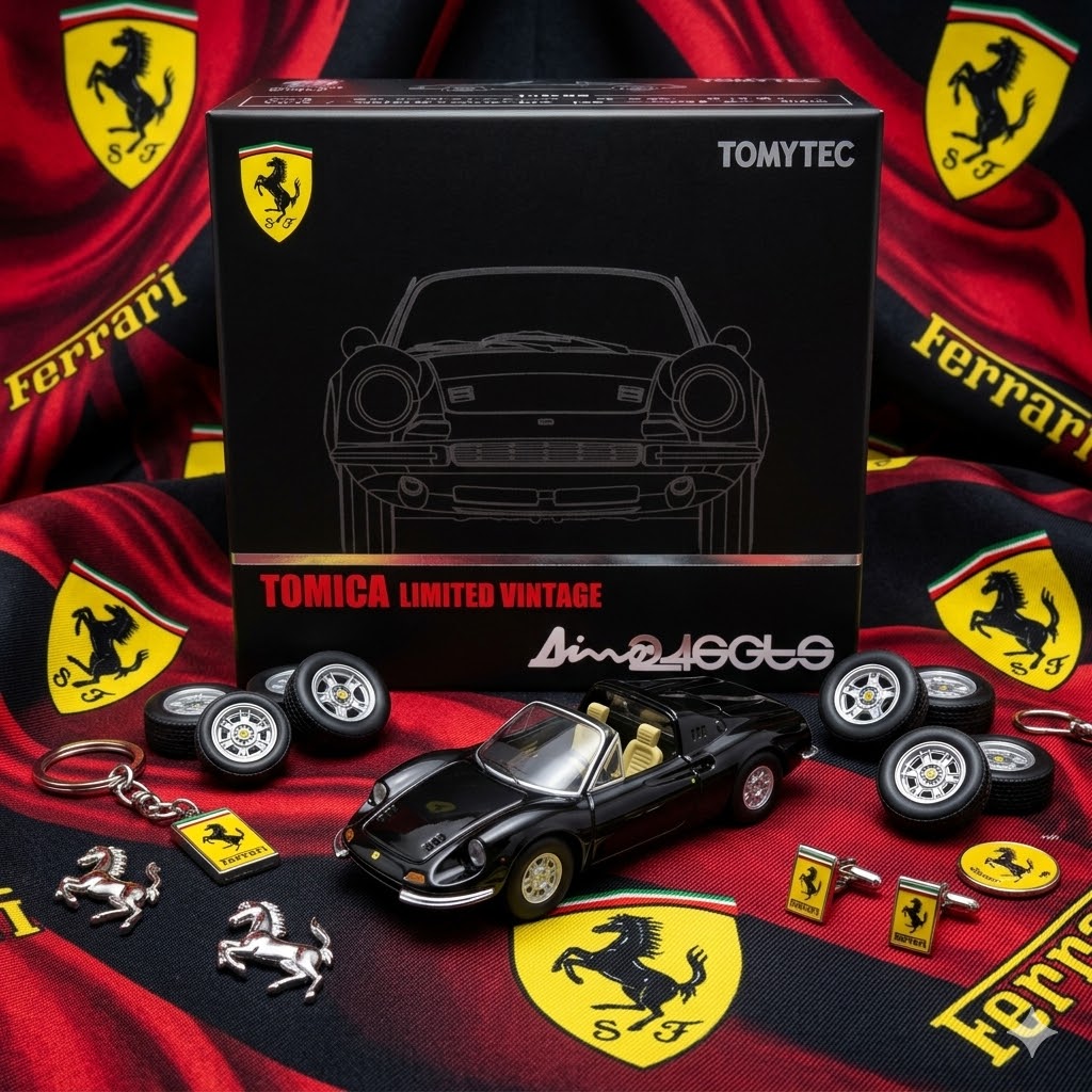 Tomica Limited Vintage Neo - Ferrari Dino 246 GTS (Black)