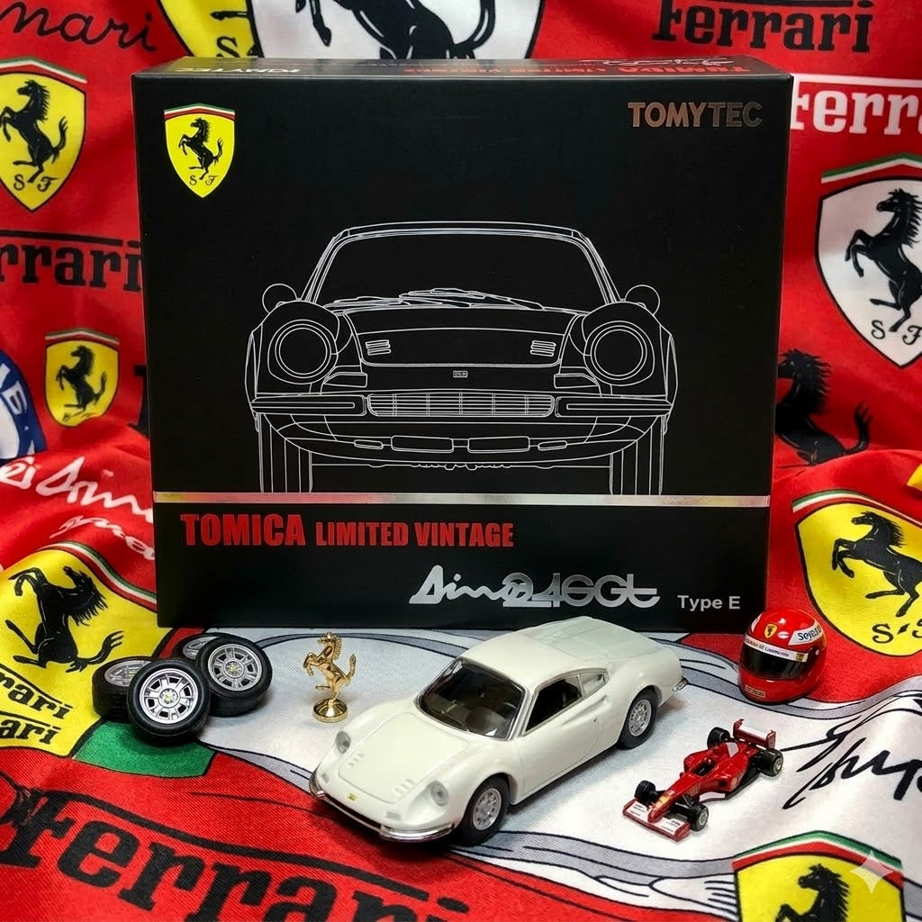 Tomica Limited Vintage Neo - Ferrari Dino 246 GT Type E (White)