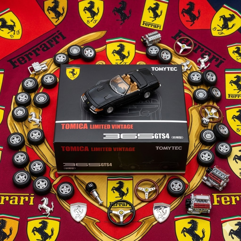 Tomica Limited Vintage Neo - Ferrari 365 GTS4 (Black)