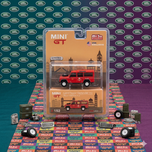 MiniGT x Mijo Exclusive - Land Rover Defender 110 - Royal Mail Post Bus